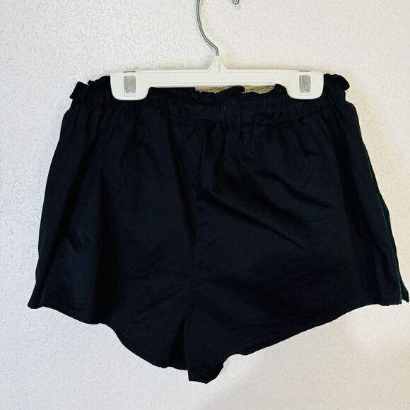 Millennial Pink Shorts Black & Green Red Stripe‎ Sides - Pull On Cotton Blend M - Picture 2 of 7